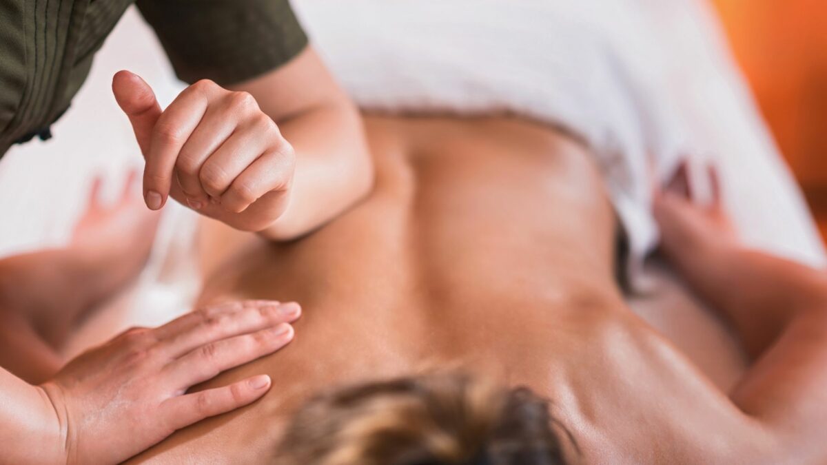 Massage Therapist providing Massage to the Patient at North Vancouver Clinic